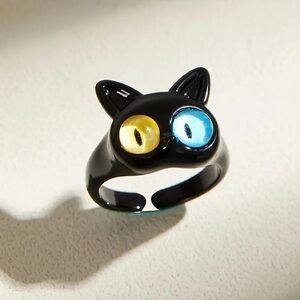 Black Cat Eye Kids Ring